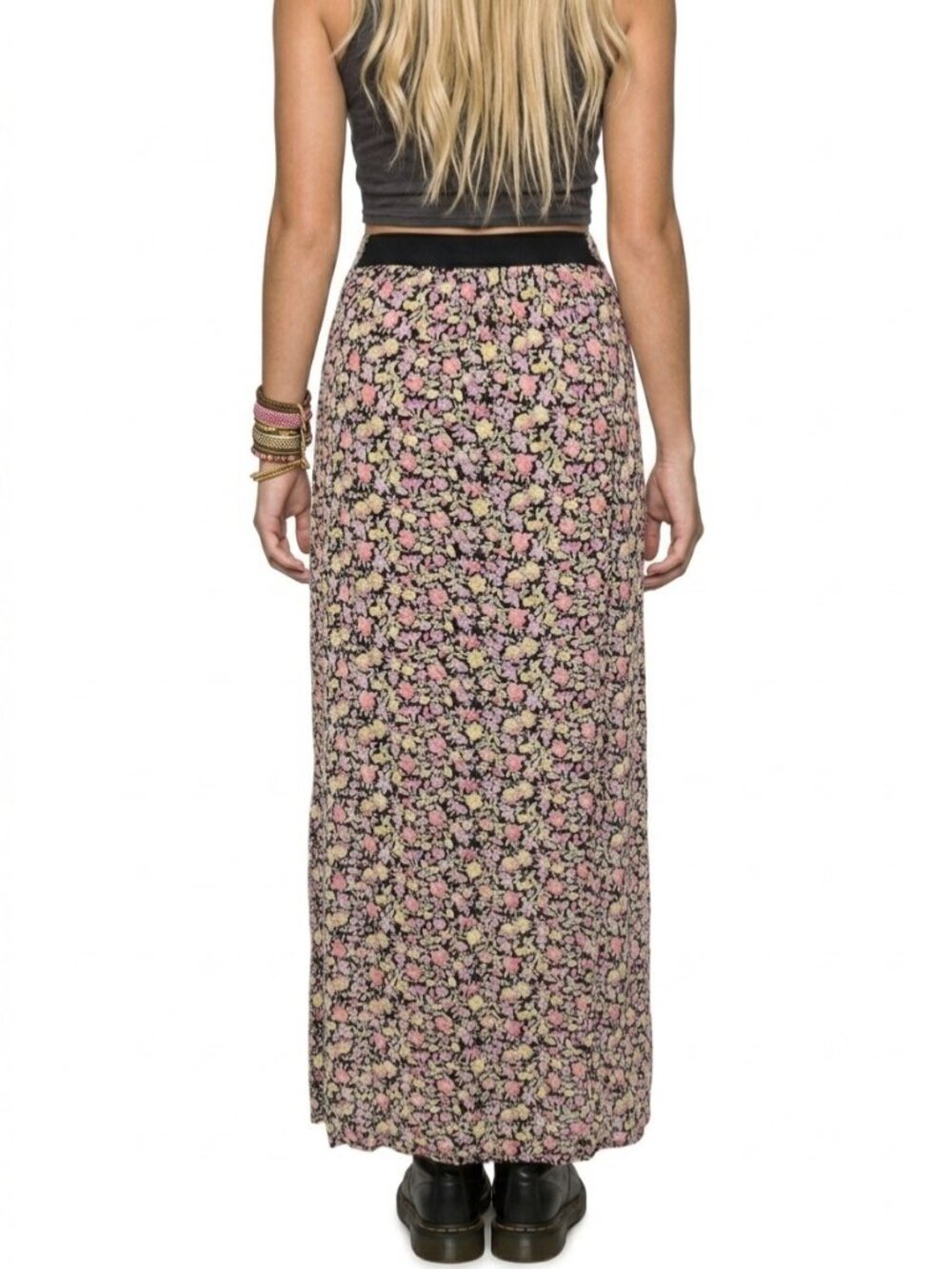 Brandy Melville Floral Double Slit Maxi Skirt S | Boho Cottagecore Y2K John Galt - Picture 7 of 16